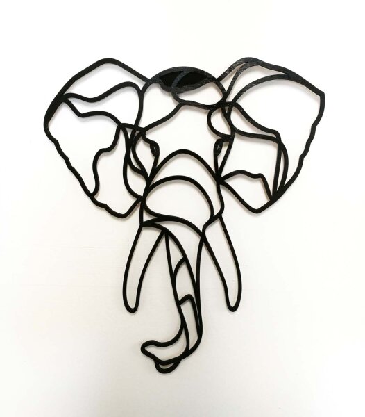 Wanddeko Elefant (Echt Holz) Wandbild 3D Afrikanische Wanddekoration Deko Geschenk Idee Wandschmuck Deko