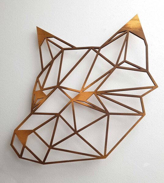Wanddeko Fuchs - Echt Holz 3D Wandbild Innen Außen...