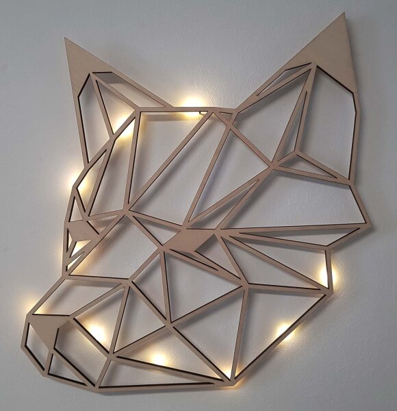 Wanddeko Fuchs - Echt Holz 3D Wandbild Innen Außen...